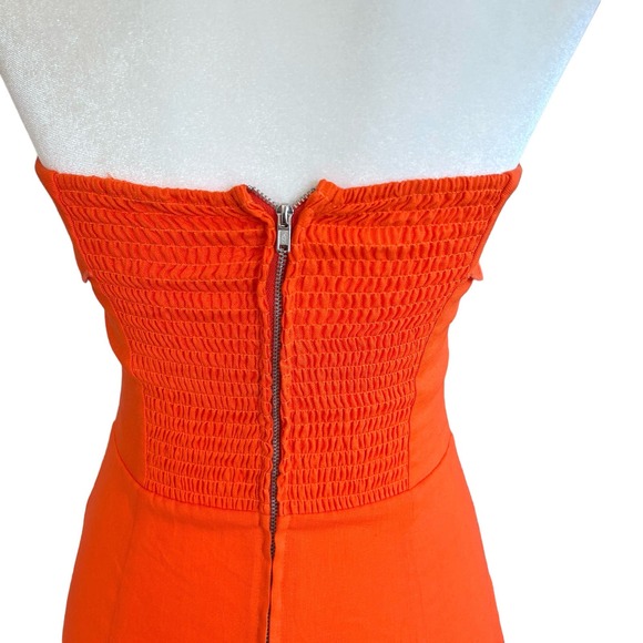 Reformation Orange Strapless Mini Dress - Picture 6 of 12